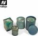 Assorted Garbage Bins #2 - 4 Pcs (1/35)