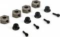 Wheel Hex Pins & Serrated Lock Nut (4) Ascender