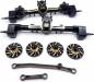 SCX24 Front & Rear Complete Brass Axles Black