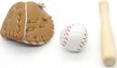 1/6 Baseball Glove, Ball & Bat