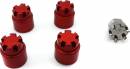 1/24 M2 Wheel Nuts Locker Style Red (4)