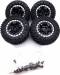 1/24 Aluminium Beadlock Mags & Tires (4)