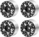 1/24 Beadlock Wheels Silver & Black (4)