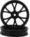 Super V Drag Racing Front Wheels (Black) (2) w/12mm Hex