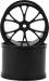 B-Mag Super-V Drag Racing Rear Wheels (Black) (2) w/12mm Hex