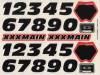 Decals Black Sticker Sheet Numbers