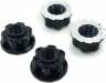 4mm Aluminium Wheel Flanged Nylon Lock Nut 4pcs For RC Car Black