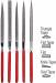 Diamond File Assortment Thick 120 Grit (5)